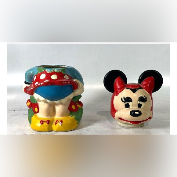 1979 Mickey and Minnie Mouse - VINTAGE Two Side Turnabout COOKIE JAR - Picture 4 of 5